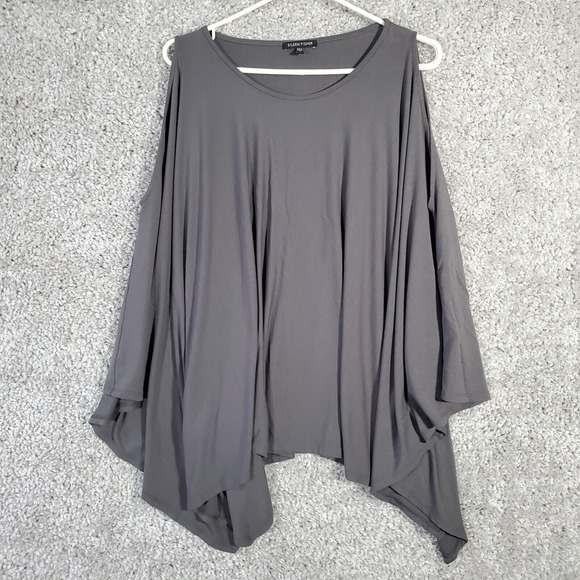 Eileen Fisher Womens Flowy Tank Top Size Large Gray Layered Lagenlook Minimalist - Picture 2 of 8